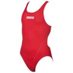 Дитячий купальник Arena Solid Swim Tech JR - Red White (Розмір: 128 см)