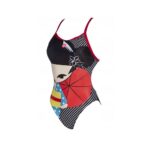 Купальник Arena Crazy Kokeshi Lightech Back One Piece - Black Red (Розмір: USA 28)