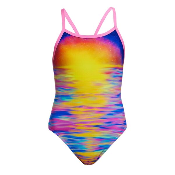 Купальник Funkita Girl's Single Strap One Piece - Darkinjung Sunset (Розмір: 10, 12, 14) - Зображення 4