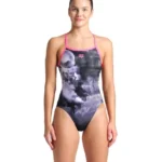 Купальник Arena Airbrush Swimsuit Challenge Back - Shocking Pink-Black-Multi (Розмір: USA 26, 28, 30, 34)