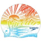 Шапочка Speedo Printed Silicone Swimming Cap - Volcanic Orange Speedo Sunset