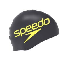 Шапочка Speedo Printed Silicone Swimming Cap - Black Stacked Logo
