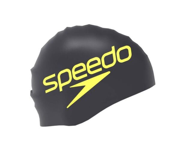 Шапочка Speedo Printed Silicone Swimming Cap - Black Stacked Logo