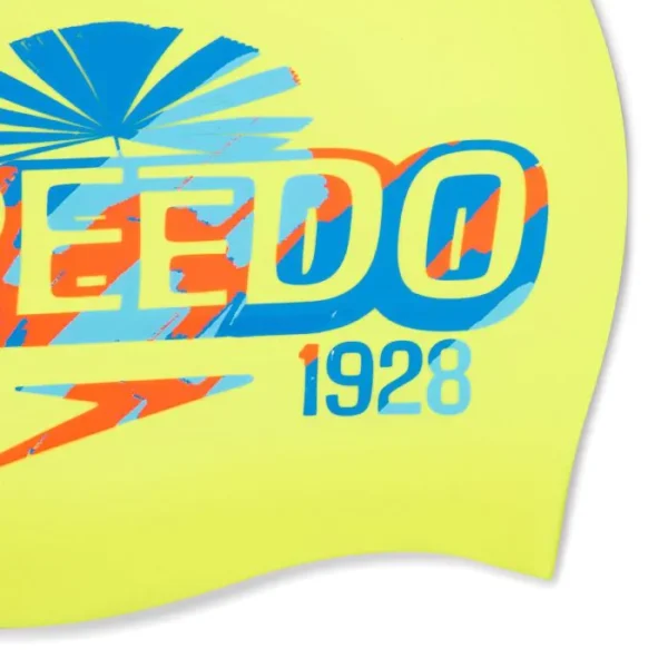 Шапочка Speedo Slogan Printed Silicone Cap - Lemon Drizzle / Blue - Зображення 3