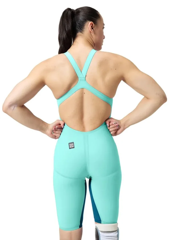 Cтартовий купальник Speedo Fastskin LZR Pure Valor 2.0 Openback Kneeskin - Light Blue Розмір 24 - Зображення 3