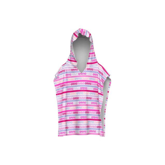 Пончо Arena Kids Terry Poncho - Shocking Pink Multi (Розмір: S, M) - Зображення 3