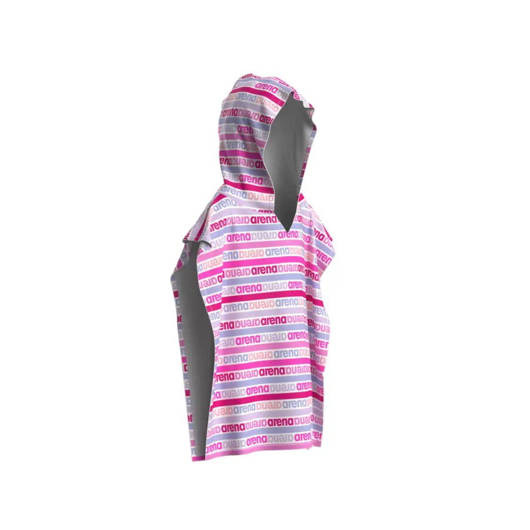 Пончо Arena Kids Terry Poncho - Shocking Pink Multi (Розмір: S, M) - Зображення 4