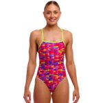 Купальник Funkita Ladies Tie Me Tight One Piece - Wriggle Walls (Розмір: 8,10,12,14)