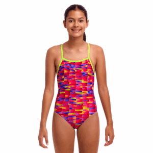 Купальник Funkita Girl's Tie Me Tight One Piece - Wriggle Walls (Розмір: 10, 12 )