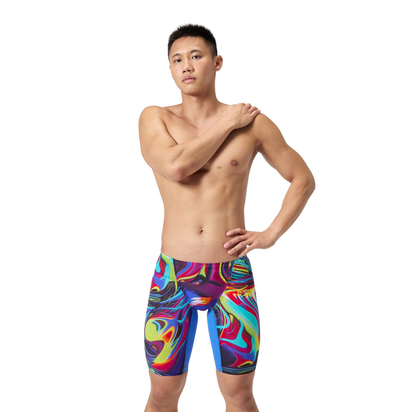 Стартові гідрошорти Speedo Fastskin LZR Pure Valor 2.0 Jammer - molten blur/cobalt pop print (Розмір: 22, 23, 24)