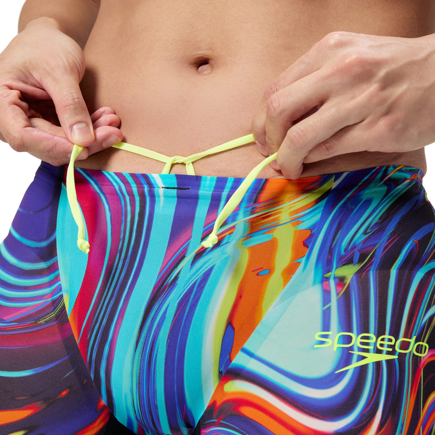 Стартові гідрошорти Speedo Fastskin LZR Pure Valor 2.0 Jammer - molten black/molten blu (Розмір: 24, 25) - Зображення 6