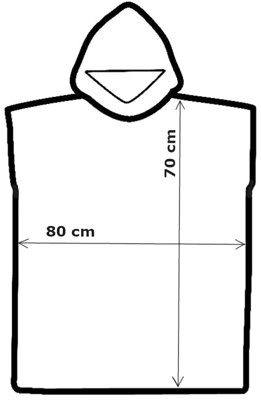 Рушник-халат, пончо Aqua Speed KIDS PONCHO 80x140 см - Blue - Зображення 2