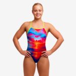 Купальник Funkita Ladies Tie Me Tight One Piece - Sunset Delight (Розмір: 10, 12)