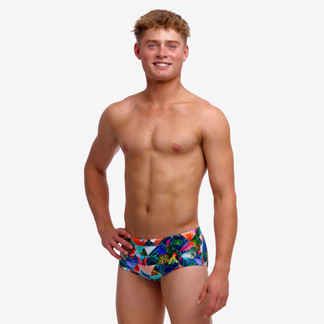 Плавки Funky Trunks Boy's Sidewinder Trunks - Palm Prism (Розмір: USA 26, 28)