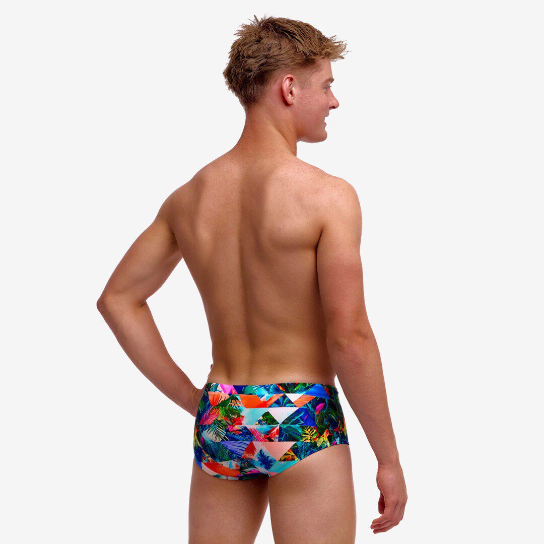 Плавки Funky Trunks Boy's Sidewinder Trunks - Palm Prism (Розмір: USA 26, 28) - Зображення 2