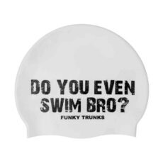 Шапочка для плавання Funky Trunks Silicone Swimming Cap - White Swim Bro