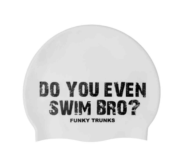 Шапочка для плавання Funky Trunks Silicone Swimming Cap - White Swim Bro