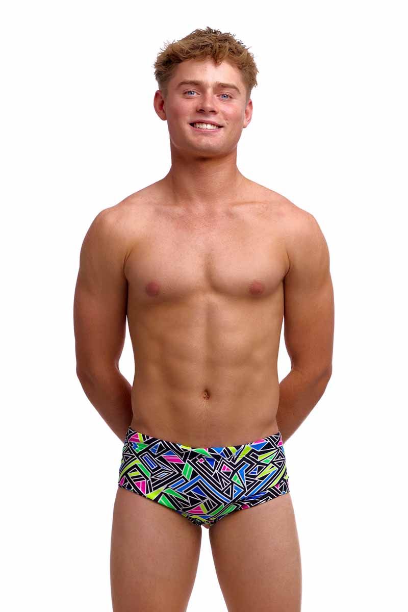 Плавки Funky Trunks Boy's Sidewinder Trunks - Bits Of Peace (Розмір: USA 24, 26, 28) - Зображення 3